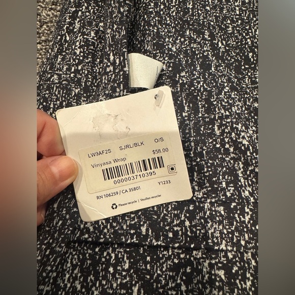 Lululemon Vinyasa Wrap- Running Luon Suited Jacquard Black White / Black - Picture 7 of 7